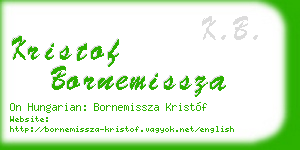 kristof bornemissza business card