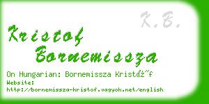 kristof bornemissza business card
